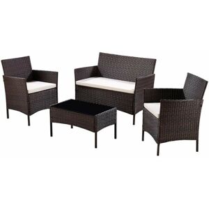 Home Detail - Newport Dark Brown 4PC Garden Set & Cover