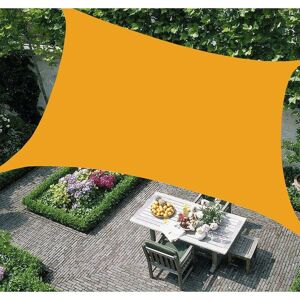 Hoopzi - Rectangular shade sail waterproof sunshade 98% uv blocking sunscreen canopy awning suitable for outdoor courtyard garden beach Mango Yellow