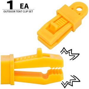 12 Pieces Reusable Tent Clip Plastic Tarp Clips Tarp Clips for Tent Awning, Outdoor Camping, Hiking, Yellow - Rhafayre