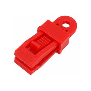 RHAFAYRE 12 Pieces Reusable Tent Clip, Plastic Tarp Clips, Tent Canopy Clips, Outdoor Camping Hiking, Red
