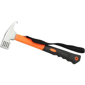 New Peg Hammer Mallet Outdoor for Tent Pegs Multi-Purpose 45 Carbon Steel Forged Hammer Head (Orange) - Rhafayre