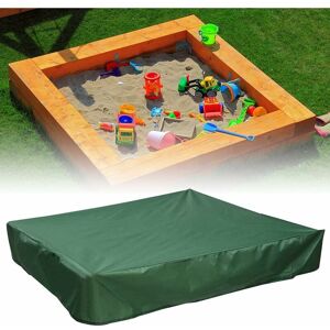 Sandpit Cover 120x120 cm Waterproof Cover uv Protection 70% Protection for Oxford Sandpit with Drawstring, Green - Rhafayre