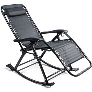 AXHUP Rocking Garden Chair Folding Sun Loungers for Outdoor Patio Travel