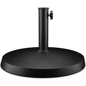 Uniprodo - Round Garden Umbrella Base Black Plastic Concrete Parasol Stand ø 45 cm