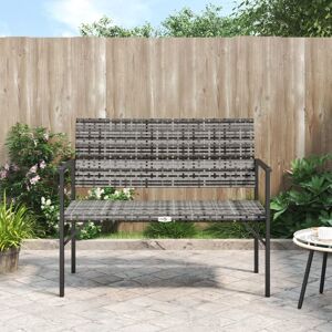 Berkfield Home - Royalton 2-Seater Garden Bench Grey Poly Rattan