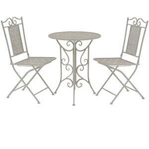 3 Piece Bistro Set Steel Grey - Royalton