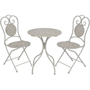 3 Piece Bistro Set Steel Grey - Royalton