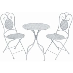 Royalton - 3 Piece Bistro Set Steel Greyish White