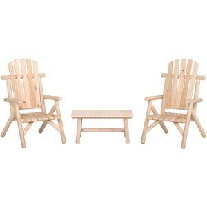 Royalton - 3 Piece Garden Lounge Set Solid Wood Spruce