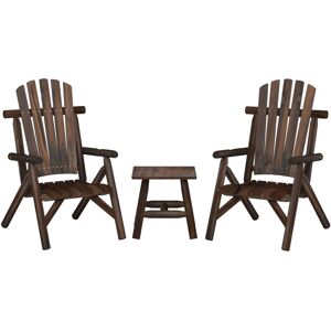 Royalton 3 Piece Garden Lounge Set Solid Wood Spruce