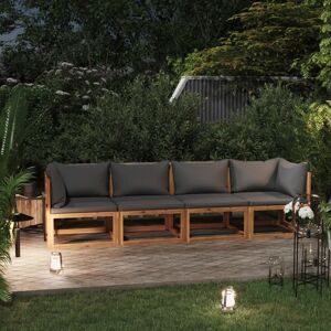 4-Seater Garden Sofa with Cushions Solid Wood Acacia (uk/ie/fi/no only) - Royalton
