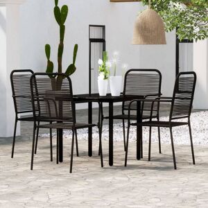 5 Piece Garden Dining Set Black - Royalton