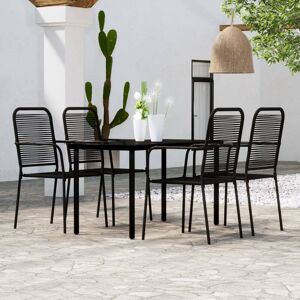 5 Piece Garden Dining Set Black - Royalton