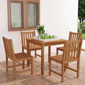 5 Piece Garden Dining Set Solid Teak Wood - Royalton