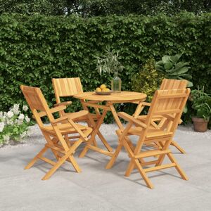 Royalton 5 Piece Garden Dining Set Solid Wood Teak