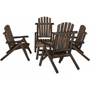 5 Piece Garden Lounge Set Solid Wood Spruce - Royalton