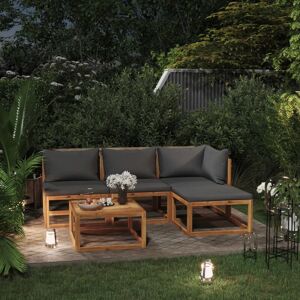 5 Piece Garden Lounge Set with Cushions Solid Wood Acacia (uk/ie/fi/no only) - Royalton