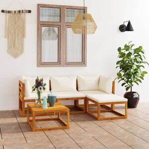 5 Piece Garden Lounge Set with Cushions Solid Wood Acacia (uk/ie/fi/no only) - Royalton