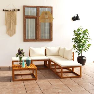 6 Piece Garden Lounge Set with Cushions Solid Wood Acacia (uk/ie/fi/no only) - Royalton