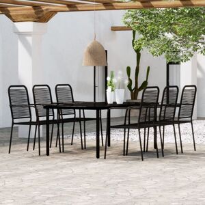 Royalton 7 Piece Garden Dining Set Black