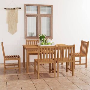 7 Piece Garden Dining Set Solid Teak Wood - Royalton