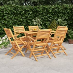 7 Piece Garden Dining Set Solid Wood Teak - Royalton