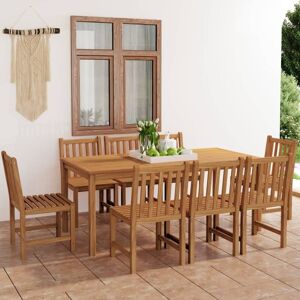 9 Piece Garden Dining Set Solid Teak Wood - Royalton