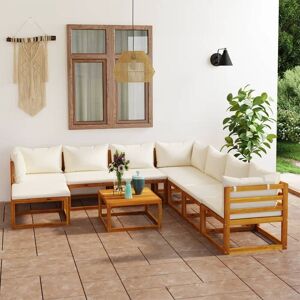 9 Piece Garden Lounge Set with Cushions Solid Wood Acacia (uk/ie/fi/no only) - Royalton