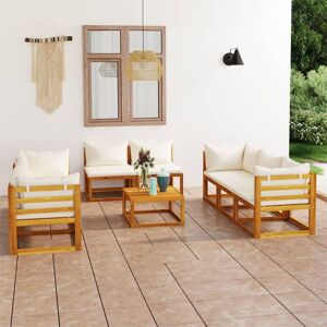 9 Piece Garden Lounge Set with Cushions Solid Wood Acacia (uk/ie/fi/no only) - Royalton