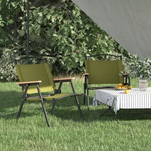 Camping Chairs 2 pcs Green 54x43x59cm Oxford Fabric - Royalton