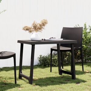 Camping Table Anthracite 79x56x64 cm pp Wooden Look - Royalton