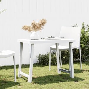 Camping Table White 79x56x64 cm pp Wooden Look - Royalton