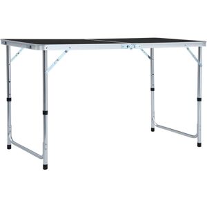 BERKFIELD HOME Royalton Foldable Camping Table Grey Aluminium 120x60 cm