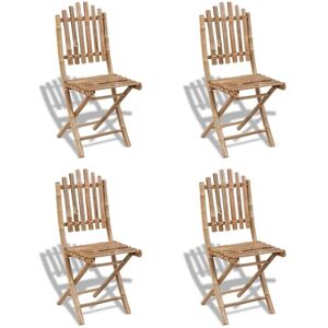 Royalton - Foldable Outdoor Chairs Bamboo 4 pcs