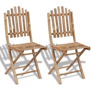 Royalton - Folding Garden Chairs 2 pcs Bamboo