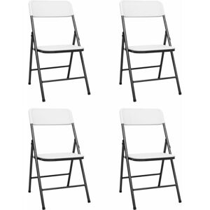 Royalton - Folding Garden Chairs 4 pcs hdpe White