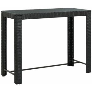 Royalton - Garden Bar Table Black 140.5x60.5x110.5 cm Poly Rattan