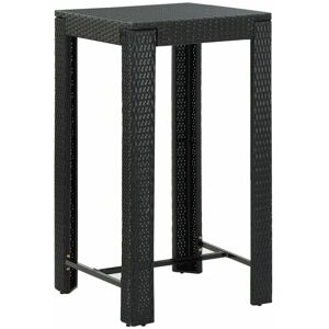 Royalton - Garden Bar Table Black 60.5x60.5x110.5 cm Poly Rattan