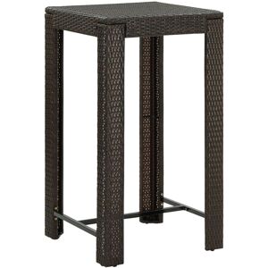 Royalton - Garden Bar Table Brown 60.5x60.5x110.5 cm Poly Rattan