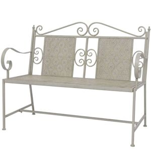 BERKFIELD HOME Royalton Garden Bench 115 cm Steel Grey