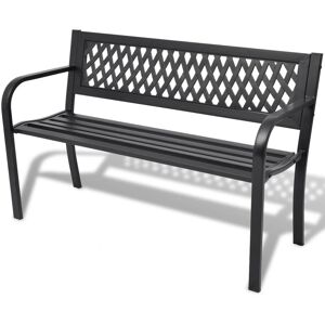 BERKFIELD HOME Royalton Garden Bench 118 cm Steel Black