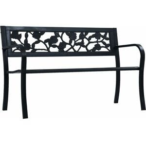 BERKFIELD HOME Royalton Garden Bench 125 cm Black Steel