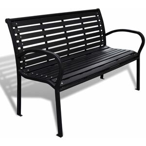 Berkfield Home - Royalton Garden Bench 125 cm Steel and wpc Black