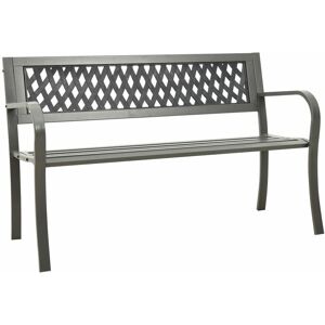 Berkfield Home - Royalton Garden Bench 125 cm Steel Grey