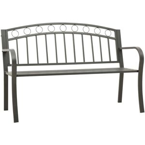 Berkfield Home - Royalton Garden Bench Grey 120 cm Steel