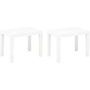 Berkfield Home - Royalton Garden Benches 2 pcs White Plastic