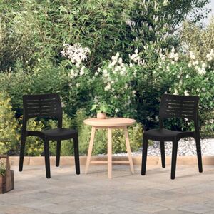 Royalton - Garden Chairs 2 pcs Anthracite Polypropylene