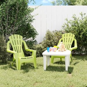 Royalton Garden Chairs 2 pcs for Children Green 37x34x44cm PP Wooden Look