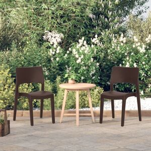 Royalton - Garden Chairs 2 pcs Mocha Polypropylene