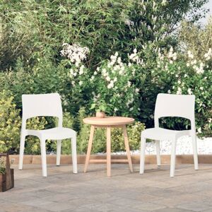 Royalton - Garden Chairs 2 pcs White Polypropylene